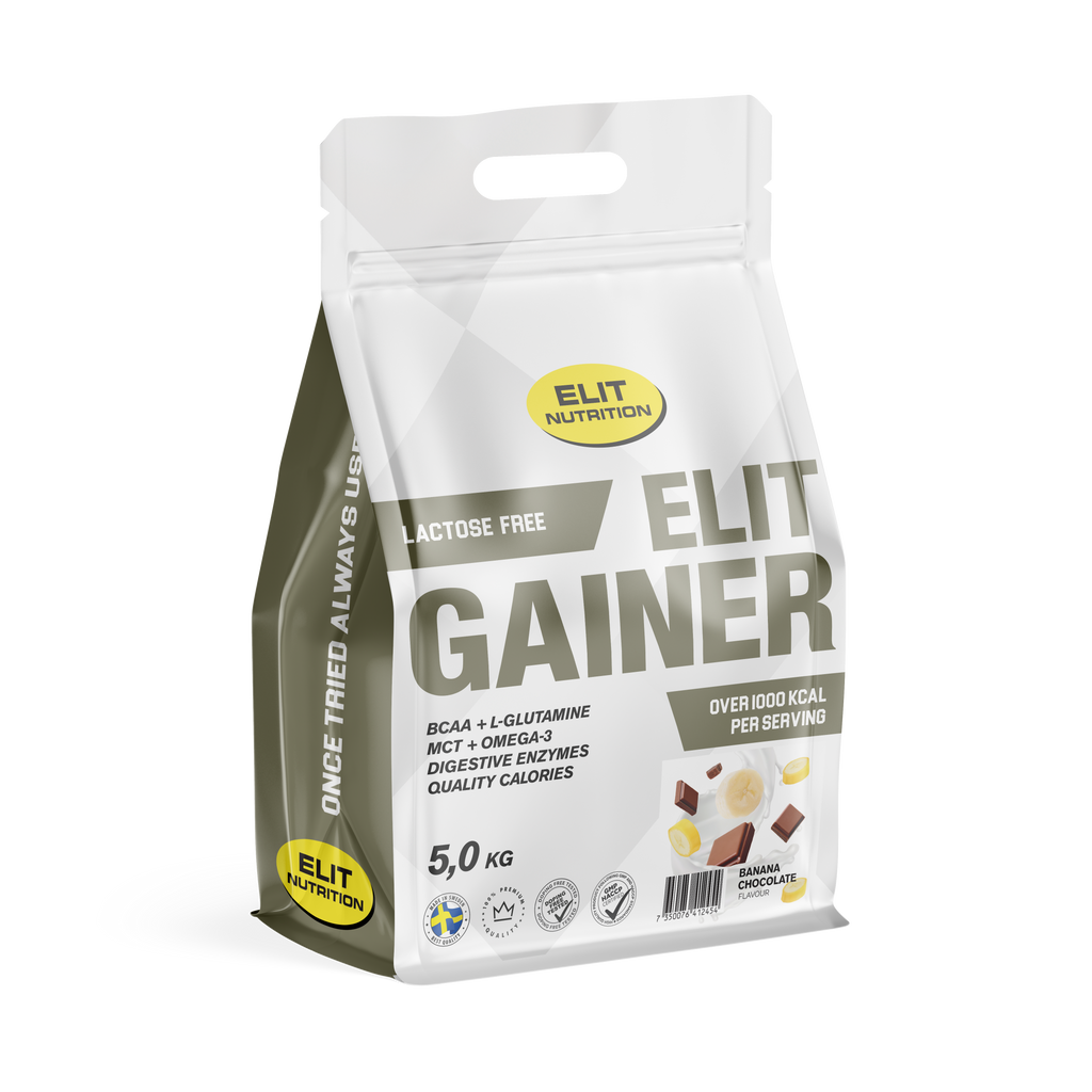 ELIT GAINER - Banan Choklad - Laktosfri - 2000 g