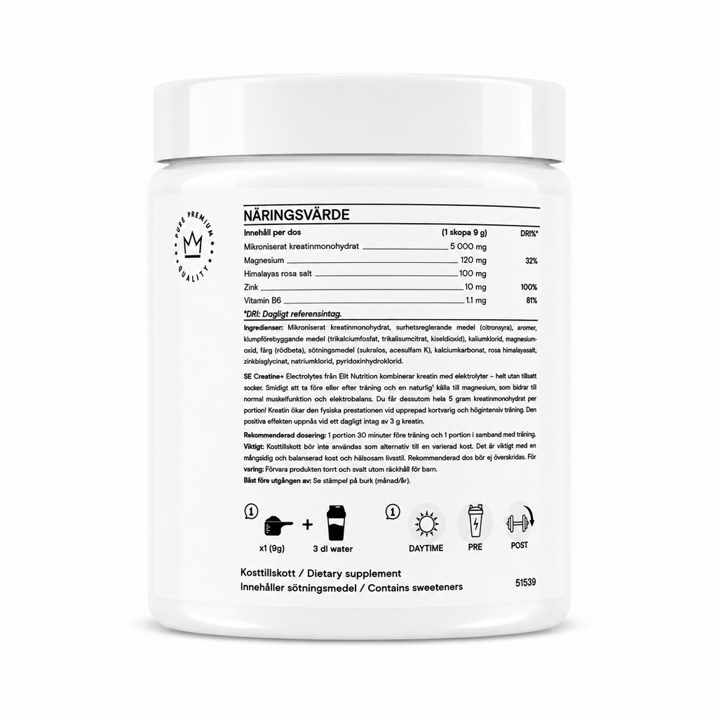 Kreatin + Elektrolyter, 270 g - Vattenmelon