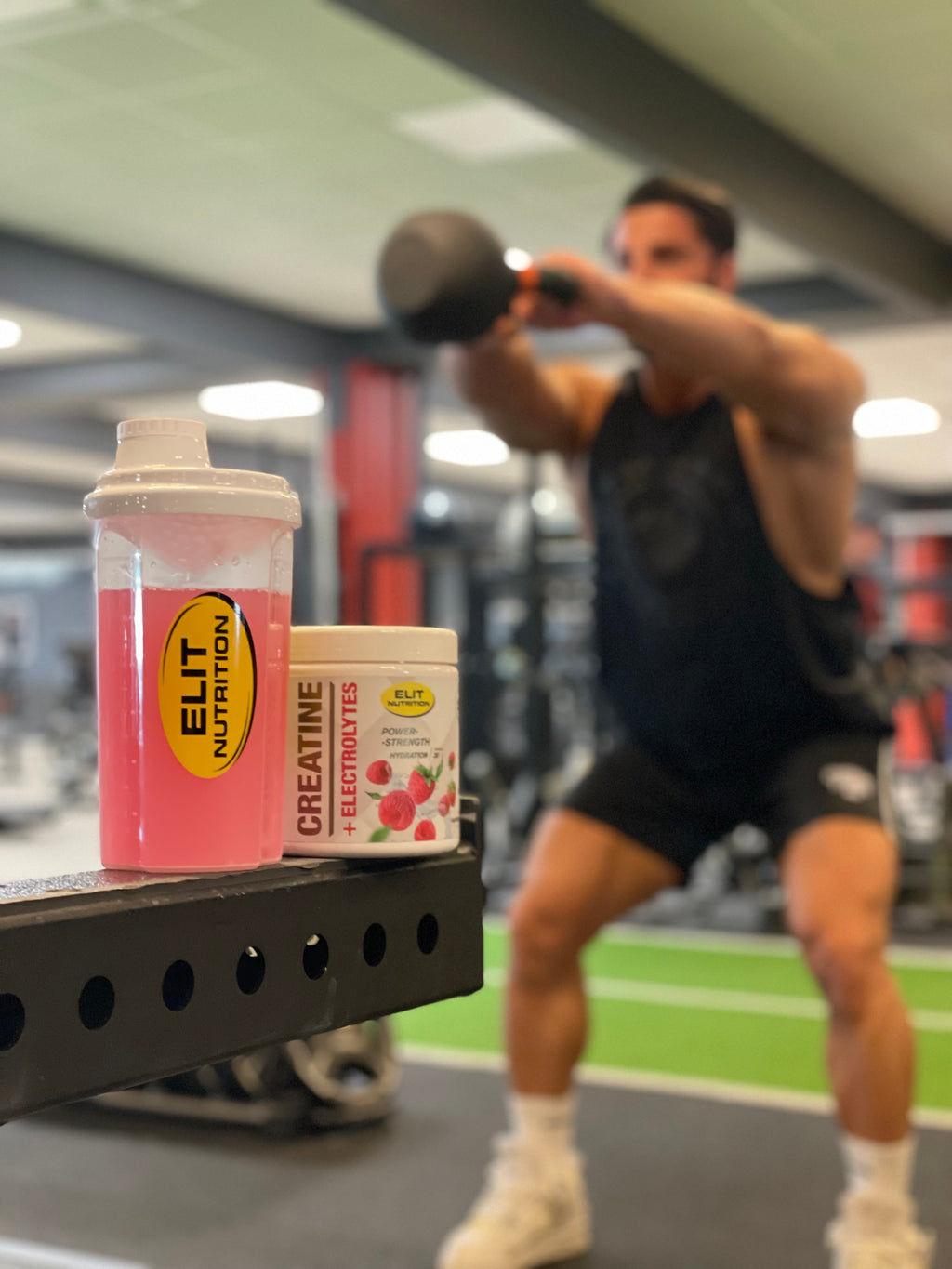 Kreatin + Elektrolyter, 270 g - Raspberry