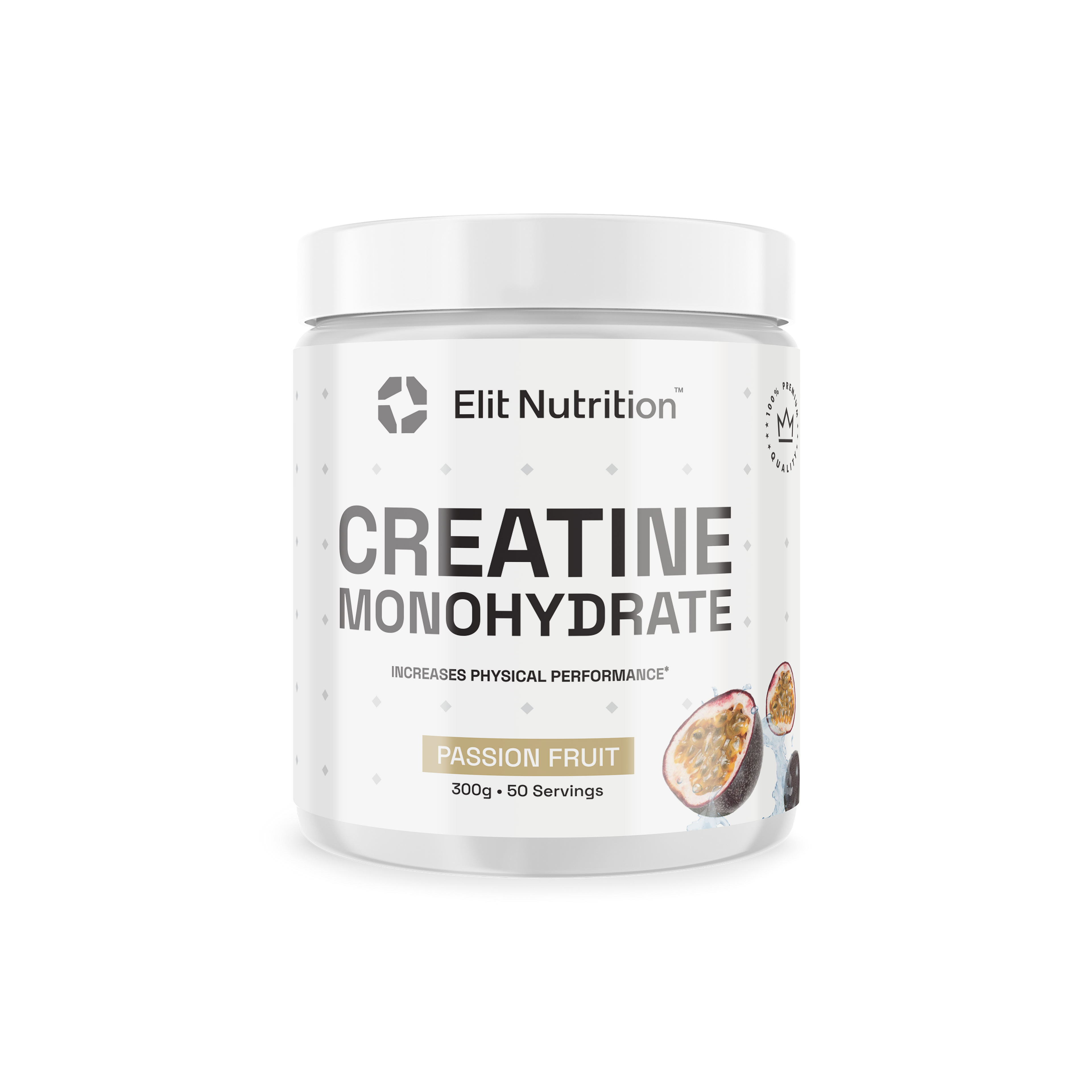 Kreatin monohydrat, ELIT - 100% Pure, 300g - Passion