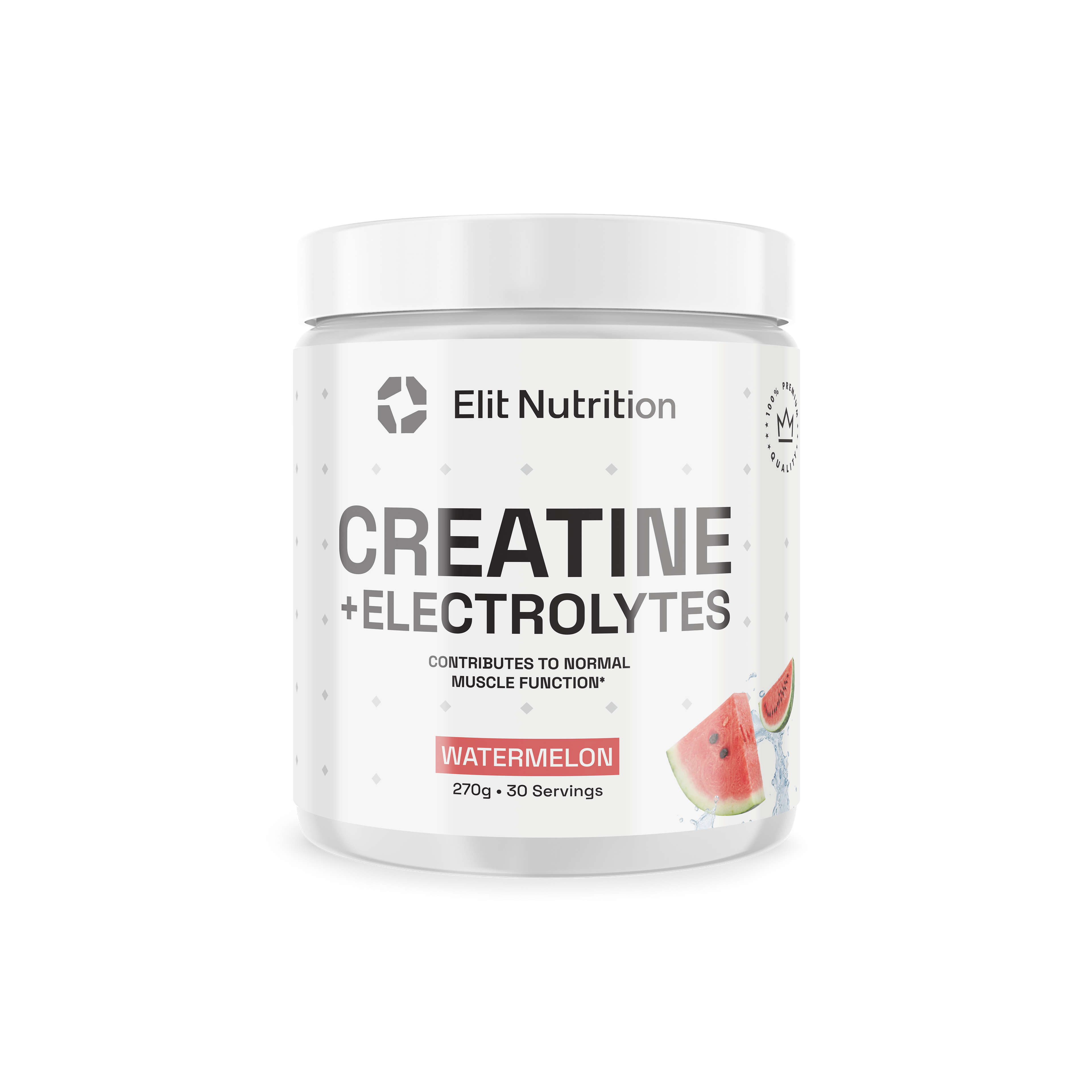 Kreatin + Elektrolyter, 270 g - Vattenmelon