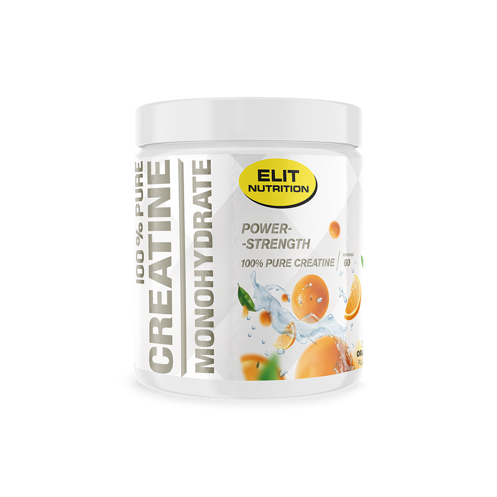 Kreatin monohydrat, ELIT - 100% Pure, 300g - Apelsin