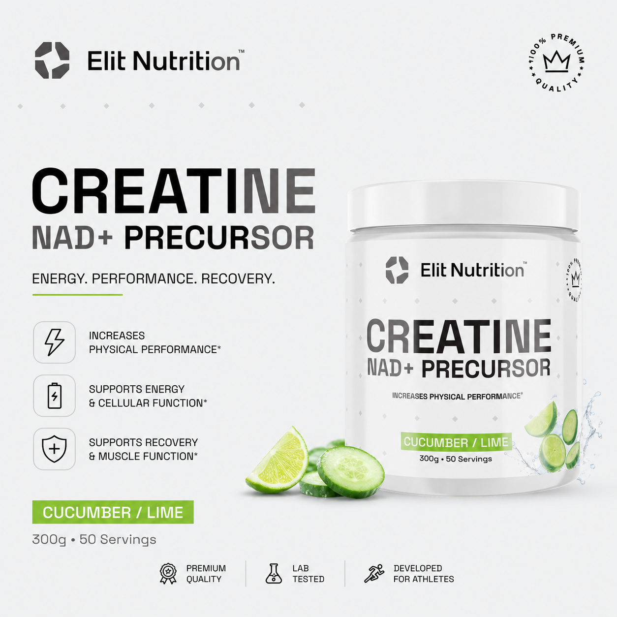 Creatine NAD+ Precursor - Cucumber / Lime